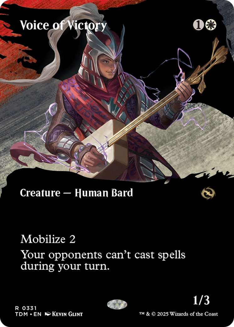 Voice of Victory (Borderless) [Tarkir: Dragonstorm] [Foil]
