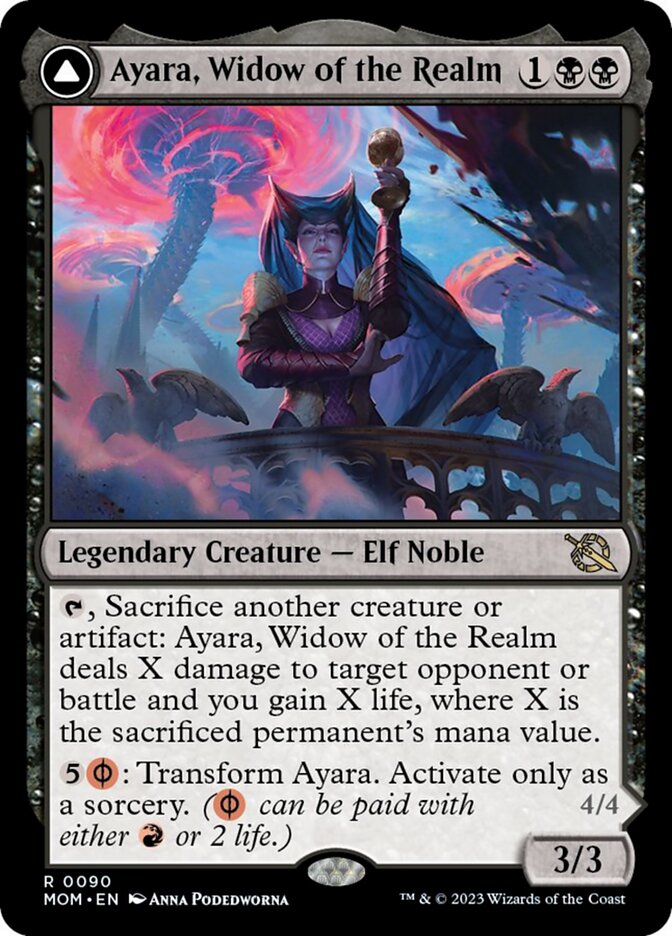 Ayara, Widow of the Realm // Ayara, Furnace Queen [March of the Machine] [Foil]