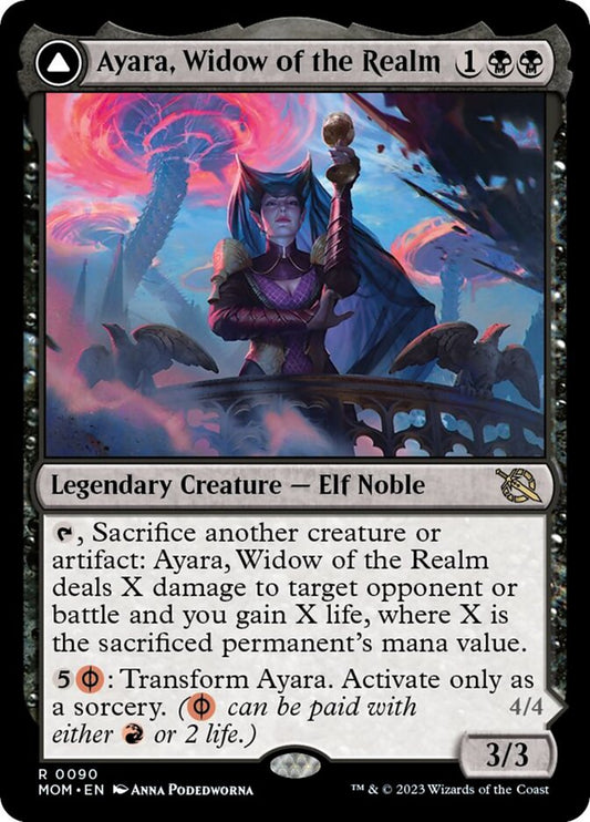 Ayara, Widow of the Realm // Ayara, Furnace Queen [March of the Machine] [Foil]