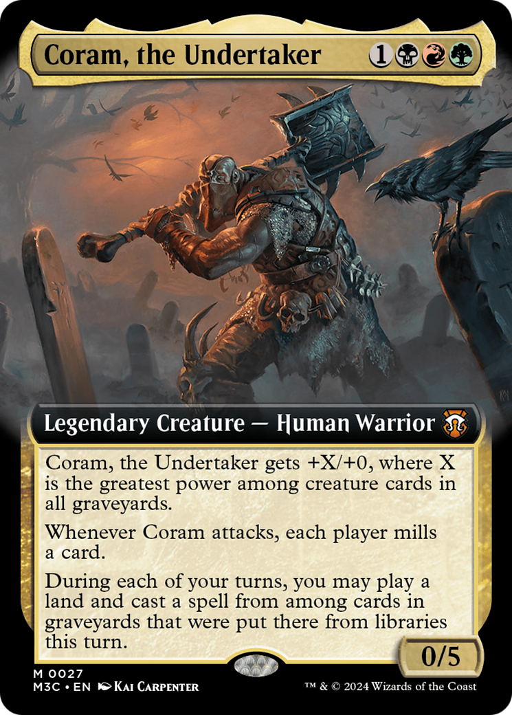 Coram, the Undertaker (Extended Art) [Modern Horizons 3 Commander] [Foil]