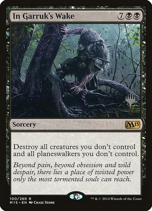 In Garruk's Wake (Promo Pack) [Core Set 2015 Promos] [Foil]