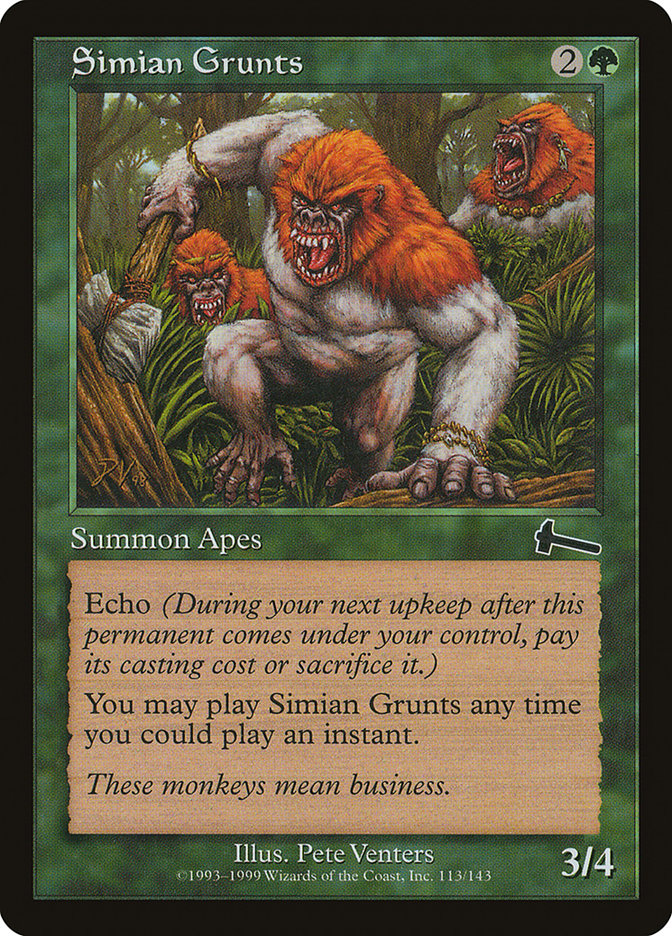 Simian Grunts [Urza's Legacy] [Foil]