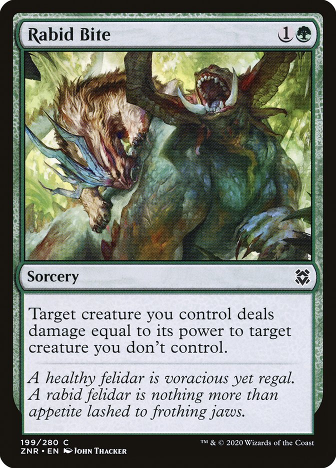 Rabid Bite [Zendikar Rising] [Foil]