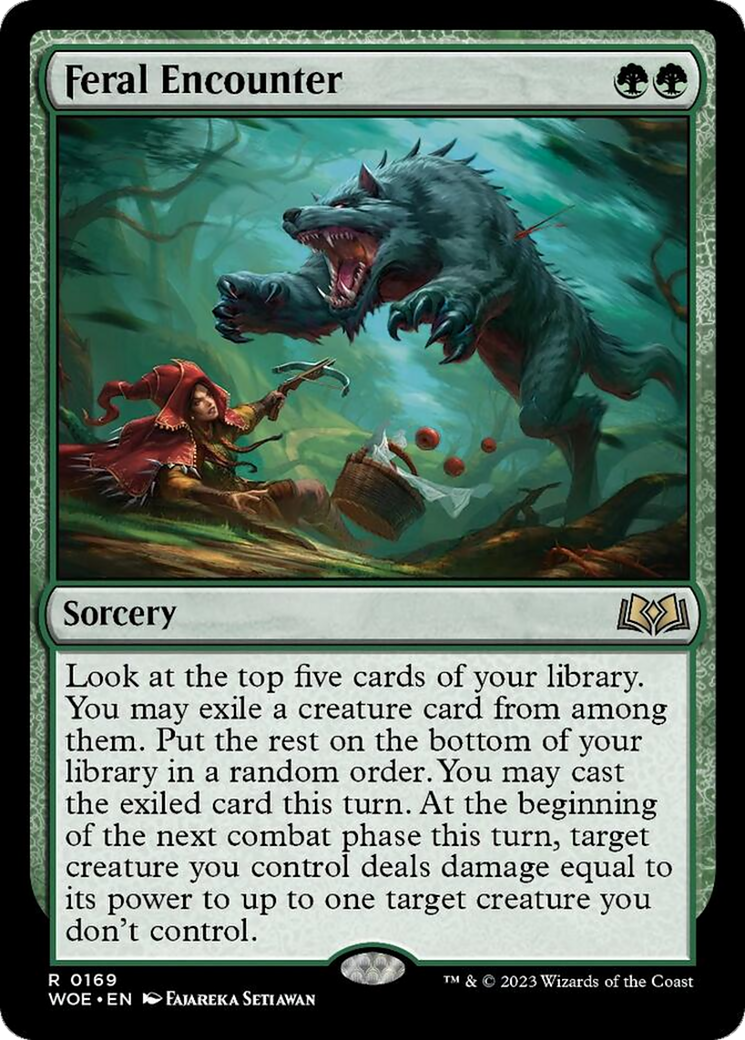 Feral Encounter [Wilds of Eldraine] [Foil]