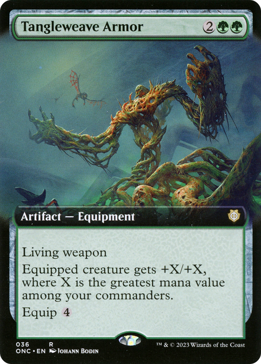 Tangleweave Armor (Extended Art) [Phyrexia: All Will Be One Commander] [Foil]