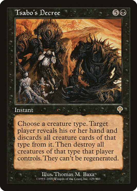 Tsabo's Decree [Invasion] [Foil]