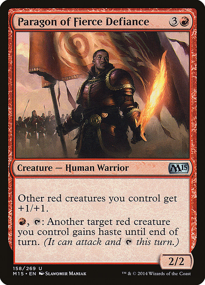 Paragon of Fierce Defiance [Core Set 2015] [Foil]