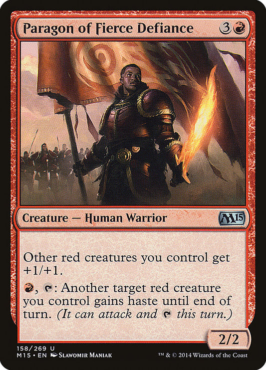 Paragon of Fierce Defiance [Core Set 2015] [Foil]