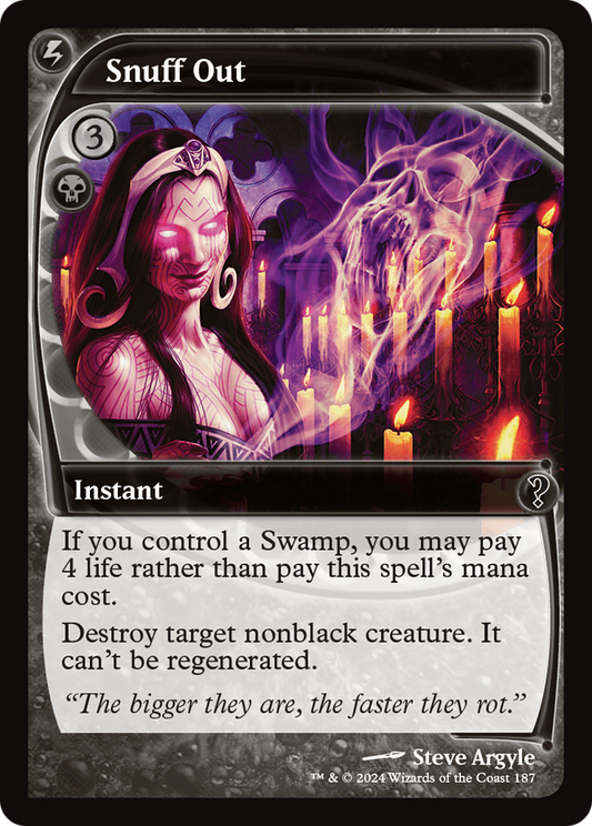 Snuff Out (Future Sight) [Mystery Booster 2] [Foil]