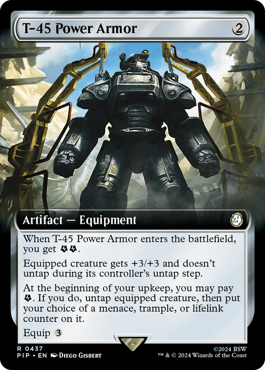 T-45 Power Armor (Extended Art) [Fallout] [Foil]