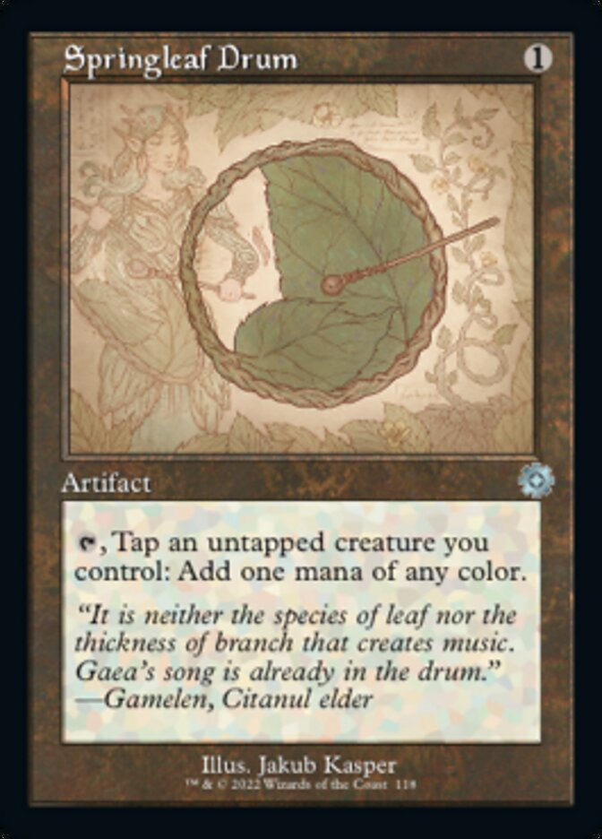 Springleaf Drum (Retro Schematic) [The Brothers' War Retro Artifacts] [Foil]