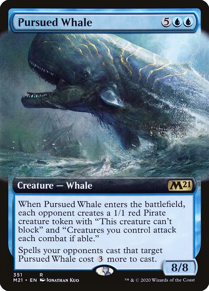 Pursued Whale (Extended Art) [Core Set 2021] [Foil]