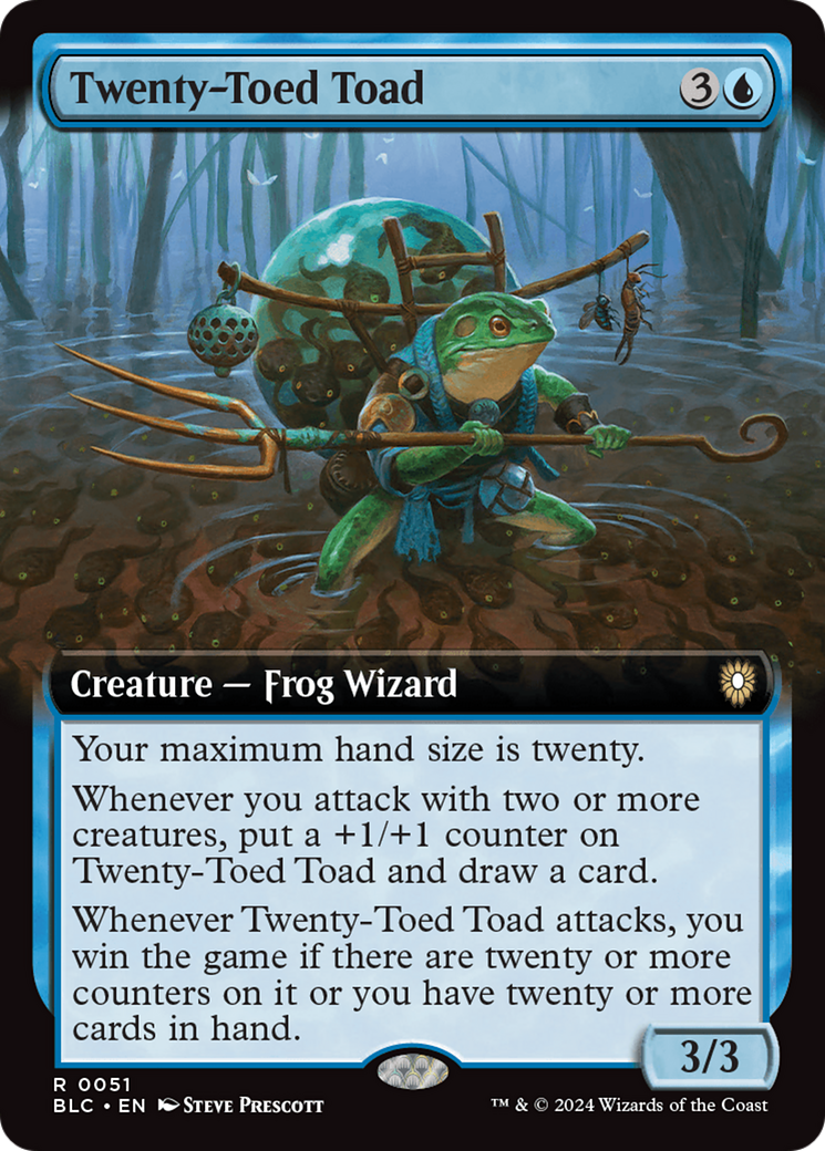 Twenty-Toed Toad (Extended Art) [Bloomburrow Commander] [Foil]