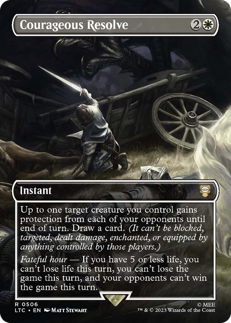 Courageous Resolve (Borderless) [The Lord of the Rings: Tales of Middle-Earth Commander] [Foil]