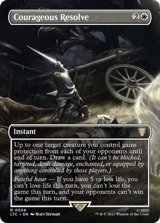 Courageous Resolve (Borderless) [The Lord of the Rings: Tales of Middle-Earth Commander] [Foil]