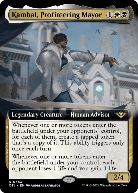 Kambal, Profiteering Mayor (Extended Art) [Outlaws of Thunder Junction] [Foil]
