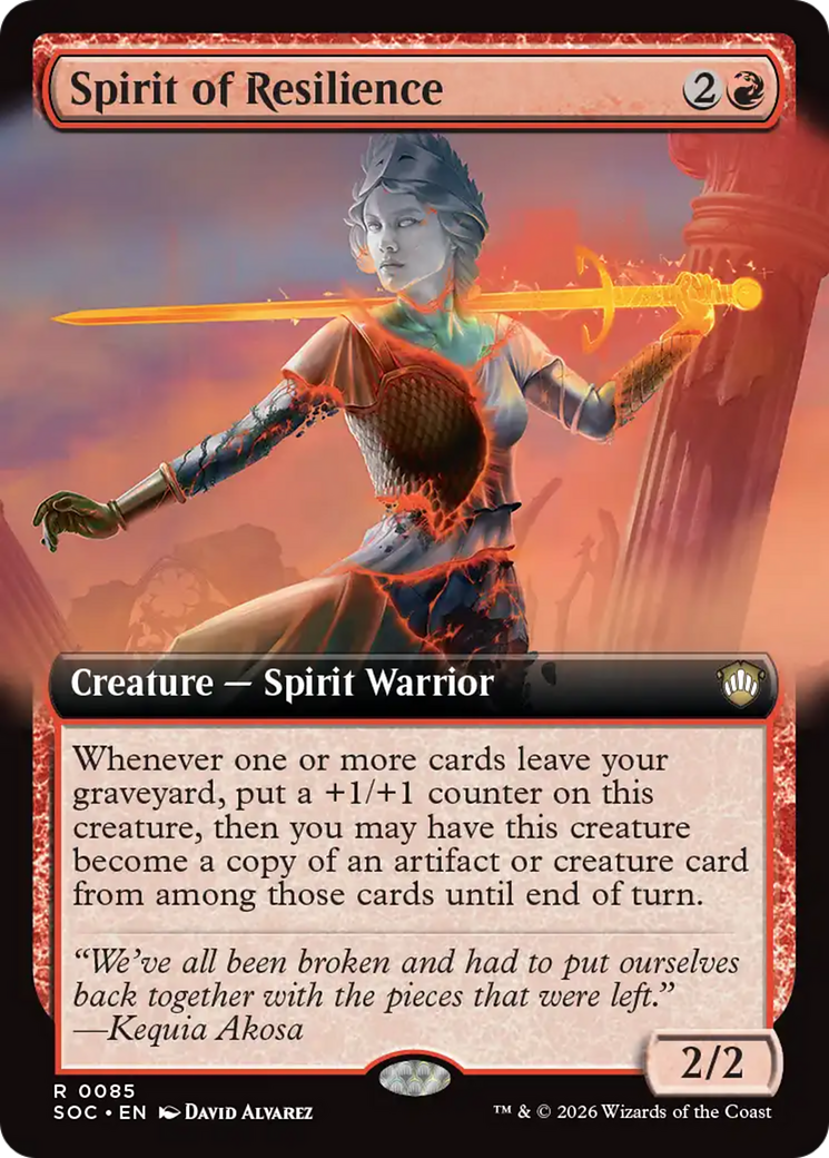 Spirit of Resilience (Extended Art) [Secrets of Strixhaven Commander] [Foil]