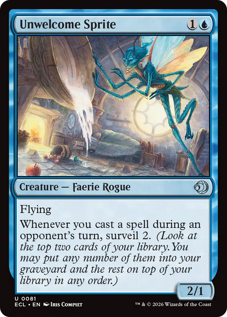 Unwelcome Sprite [Lorwyn Eclipsed] [Foil]