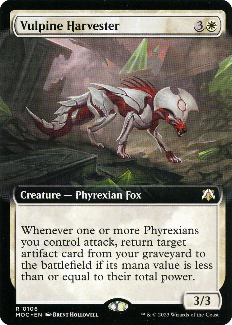Vulpine Harvester (Extended Art) [March of the Machine Commander] [Foil]