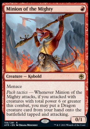 Minion of the Mighty (Promo Pack) [Dungeons & Dragons: Adventures in the Forgotten Realms Promos] [Foil]