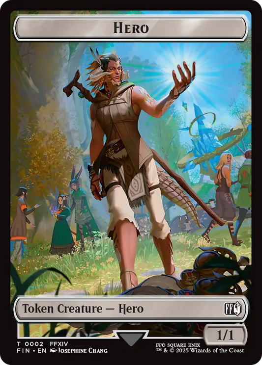 Hero (0002) // Copy (0001) Double-Sided Token [FINAL FANTASY Tokens] [Foil]