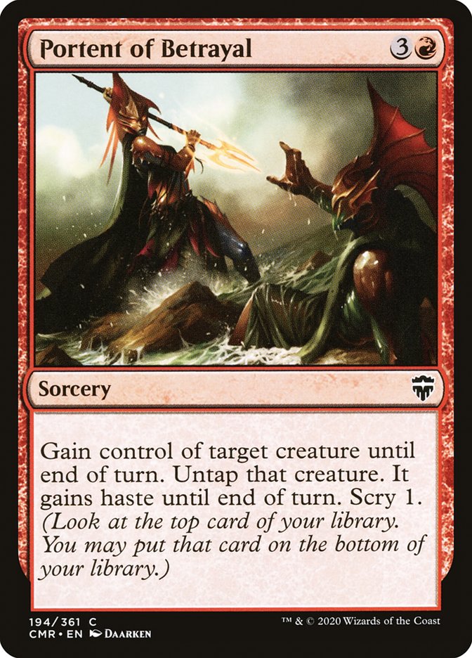 Portent of Betrayal [Commander Legends] [Foil]