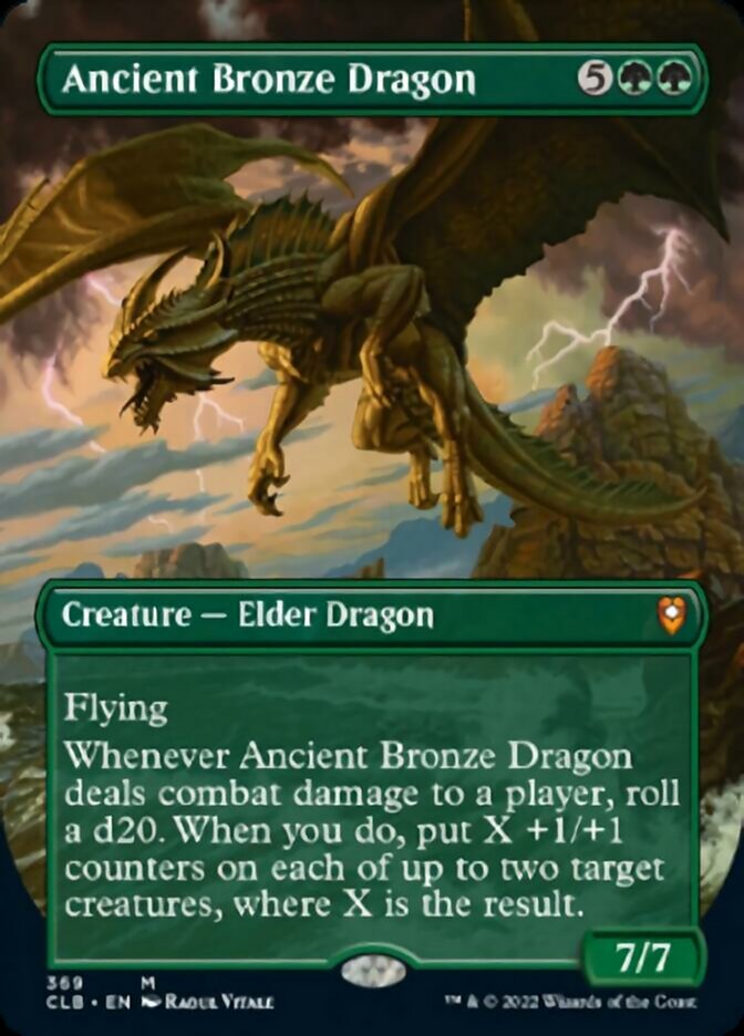 Ancient Bronze Dragon (Borderless Alternate Art) [Commander Legends: Battle for Baldur's Gate] [Foil]