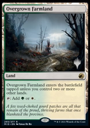 Overgrown Farmland (Promo Pack) [Innistrad: Midnight Hunt Promos] [Foil]
