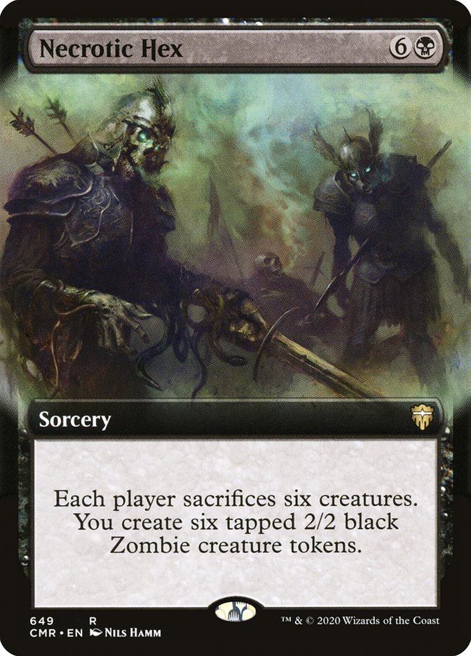 Necrotic Hex (Extended Art) [Commander Legends] [Foil]