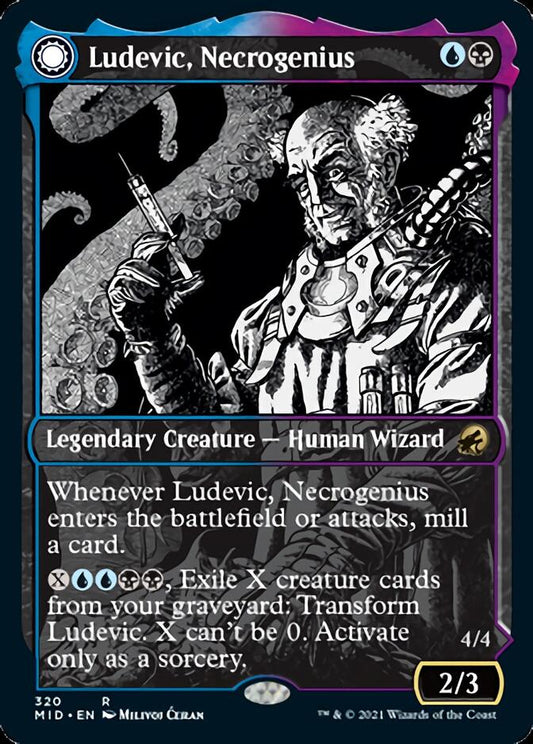 Ludevic, Necrogenius // Olag, Ludevic's Hubris (Showcase Eternal Night) [Innistrad: Midnight Hunt] [Foil]