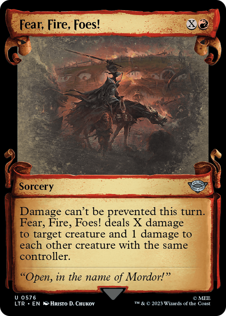 Fear, Fire, Foes! [The Lord of the Rings: Tales of Middle-Earth Showcase Scrolls] [Foil]