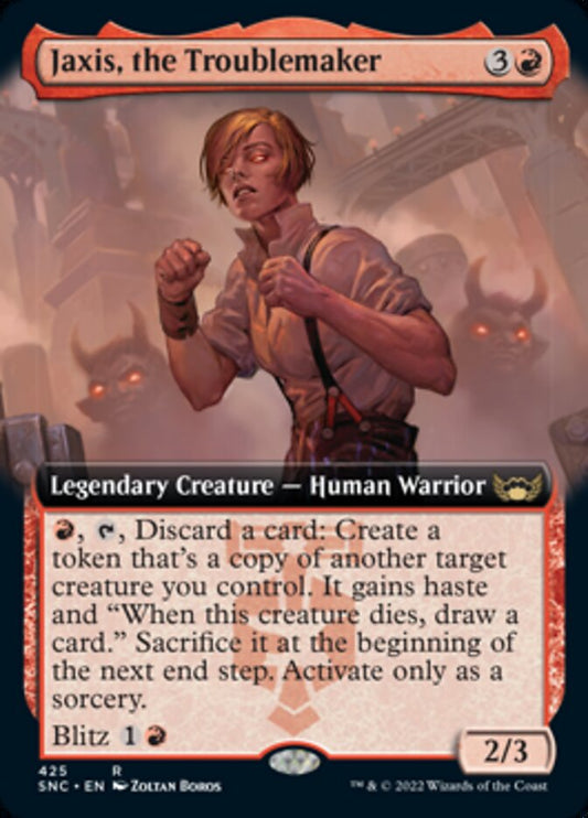 Jaxis, the Troublemaker (Extended Art) [Streets of New Capenna] [Foil]