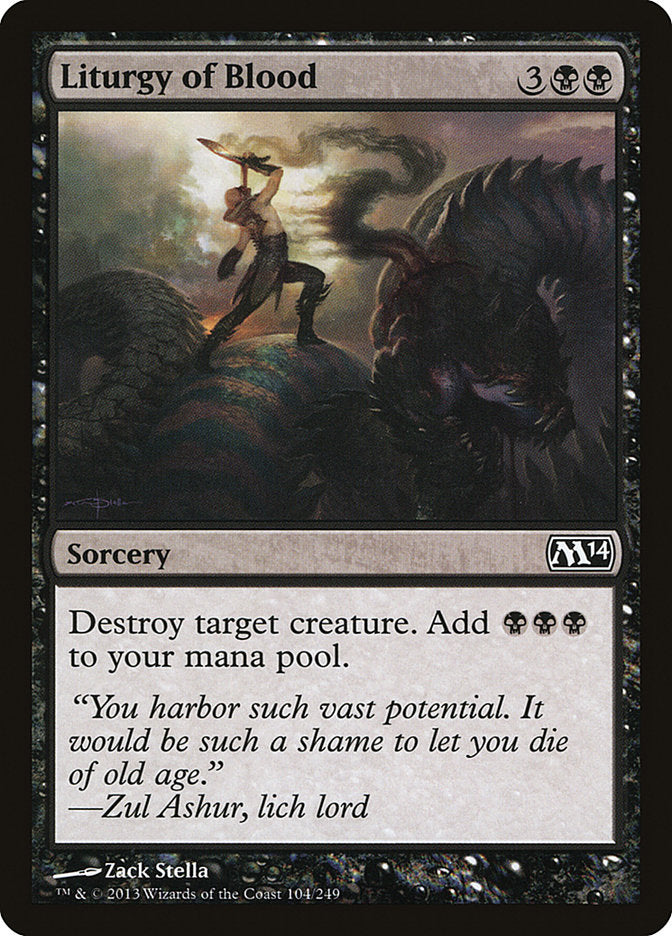 Liturgy of Blood [Core Set 2014] [Foil]