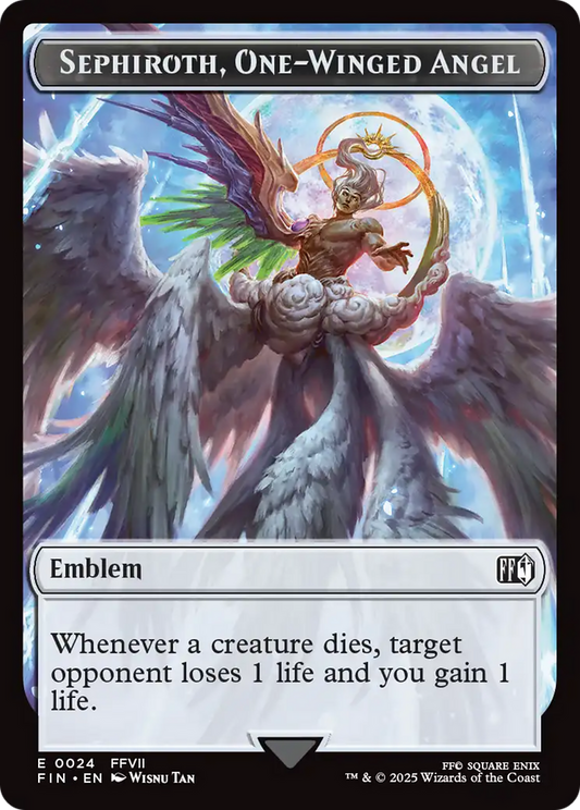 Emblem - Sephiroth, One-Winged Angel // Robot Warrior Double-Sided Token [FINAL FANTASY Tokens] [Foil]