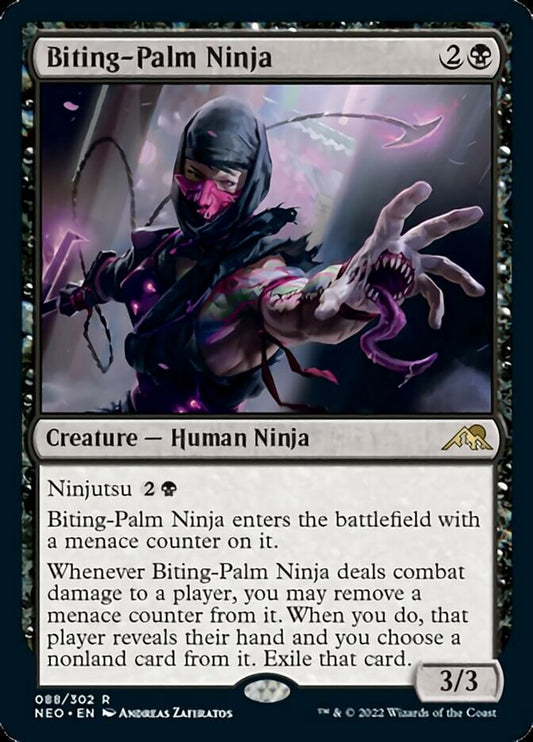 Biting-Palm Ninja [Kamigawa: Neon Dynasty] [Foil]