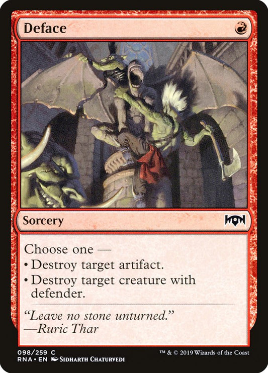 Deface [Ravnica Allegiance] [Foil]