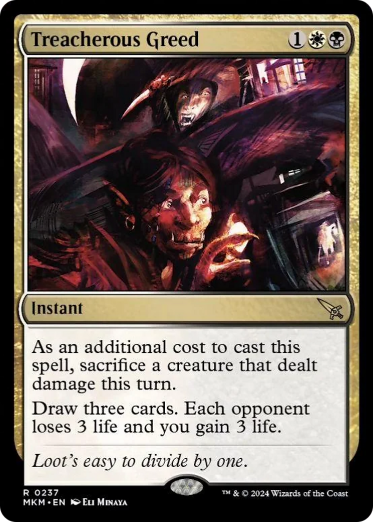 Treacherous Greed [Murders at Karlov Manor] [Foil]