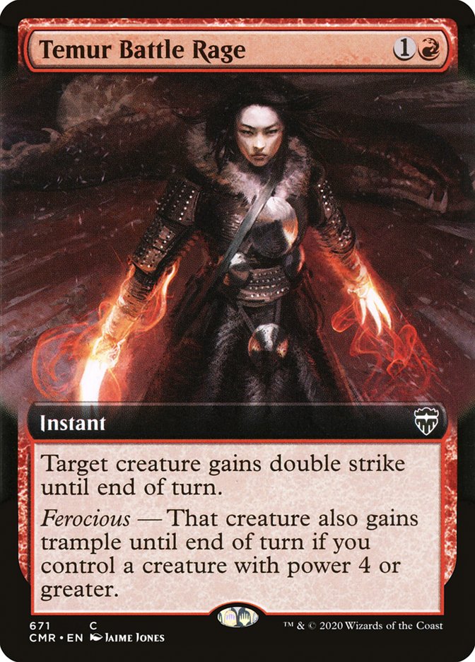 Temur Battle Rage (Extended Art) [Commander Legends] [Foil]