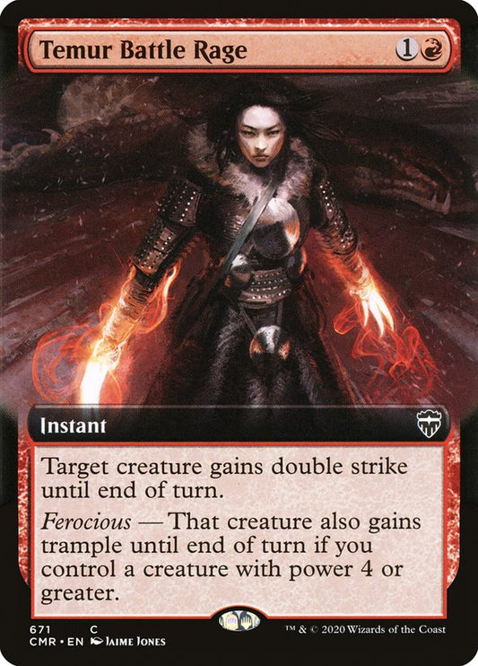 Temur Battle Rage (Extended Art) [Commander Legends] [Foil]