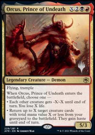 Orcus, Prince of Undeath (Promo Pack) [Dungeons & Dragons: Adventures in the Forgotten Realms Promos] [Foil]