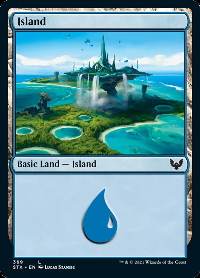 Island (369) [Strixhaven: School of Mages] [Foil]