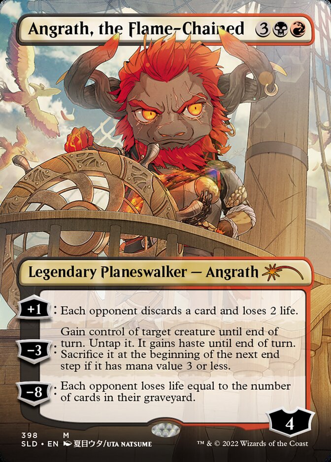 Angrath, the Flame-Chained (Borderless) [Secret Lair Drop Series] [Foil]