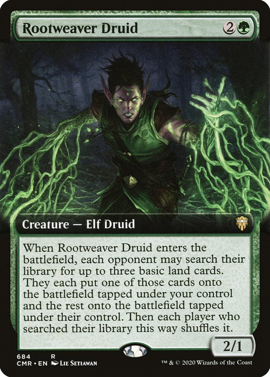 Rootweaver Druid (Extended Art) [Commander Legends] [Foil]