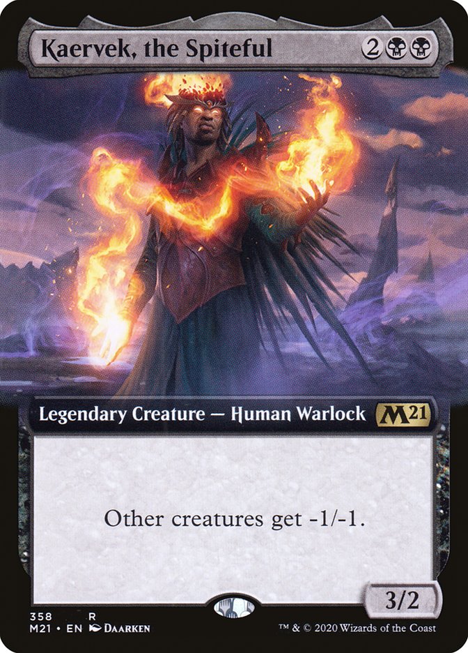 Kaervek, the Spiteful (Extended Art) [Core Set 2021] [Foil]