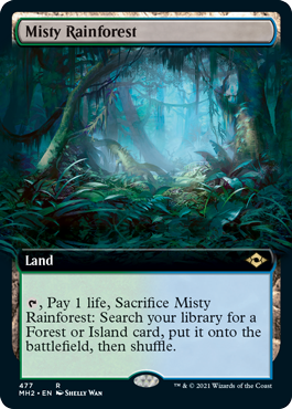 Misty Rainforest (Extended Art) [Modern Horizons 2] [Foil]