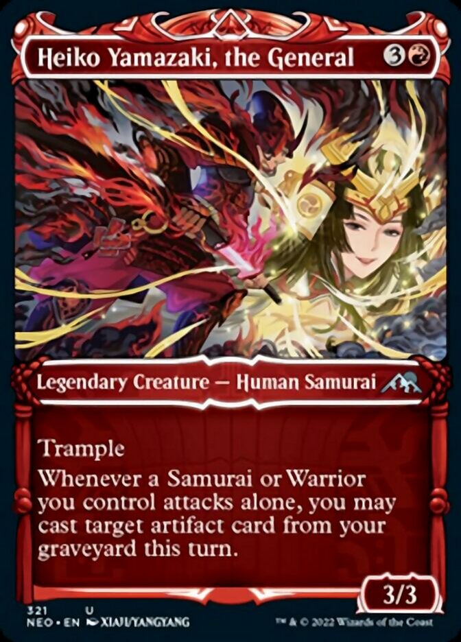 Heiko Yamazaki, the General (Showcase Samurai) [Kamigawa: Neon Dynasty] [Foil]