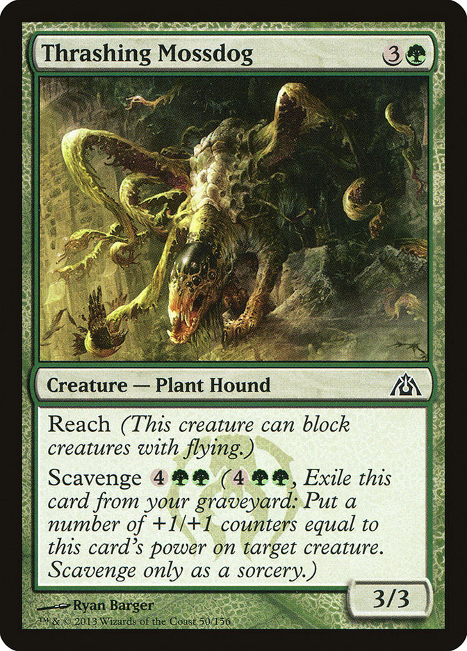 Thrashing Mossdog [Dragon's Maze] [Foil]