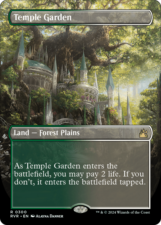 Temple Garden (Borderless) [Ravnica Remastered] [Foil]