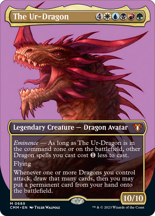 The Ur-Dragon (Borderless Profile) [Commander Masters] [Foil]