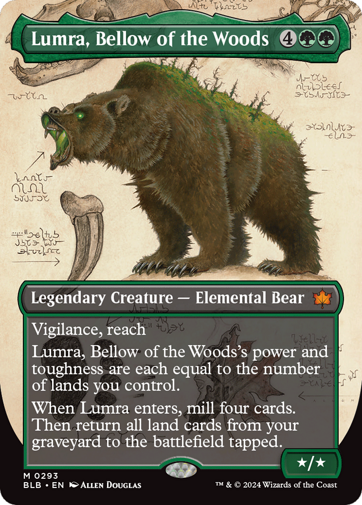 Lumra, Bellow of the Woods (Borderless) (0293) [Bloomburrow] [Foil]